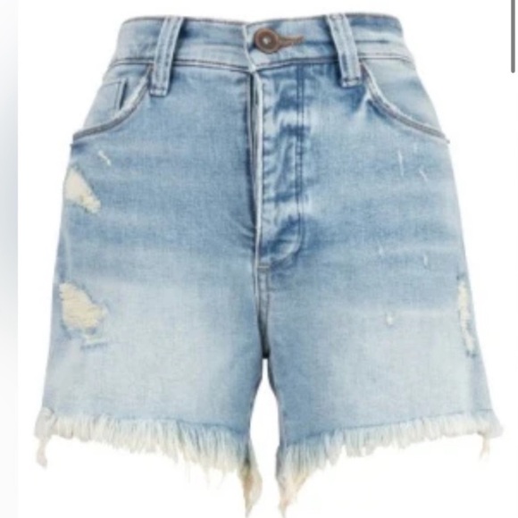 Edyson Delon Denim High Rise Short in Light Park Wash NWT - Picture 2 of 16